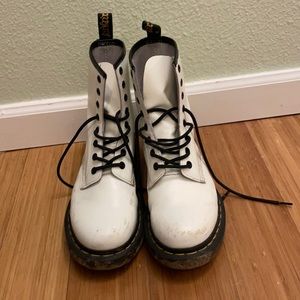 White Dr. Marten boots